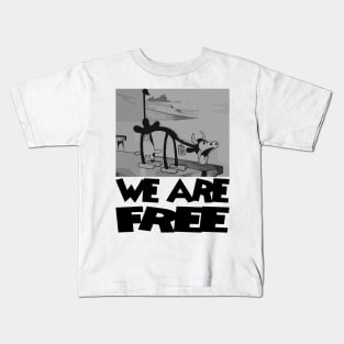 Steamboat Willie. We Are Free - 2 Kids T-Shirt